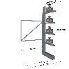 Cantilever lourd simple face - Kit suivant H. 2500 x L. 1500 x P. 1200 mm 4 niv.