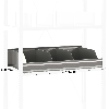 Casier de rangement avec 4 séparations galva L. 1250 x P. 400 mm