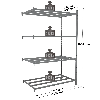 Rayonnage - Kit suivant tubulaire peint 2000x1010x700mm 4 niv.