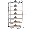 Rayonnage - Kit départ galvanisé 2500x1000x388 mm 7 niv.