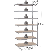 Rayonnage - Kit suivant galvanisé 2500x1500x388 mm 7 niv.