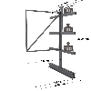Rayonnage Cantilever léger double face 3 niveaux