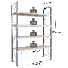 Rayonnage - kit départ 3000x2000x800 mm 4 niv. - 633 kg/niveau