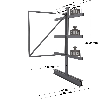 Rayonnage Cantilever léger double face 3 niveaux