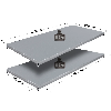Rayonnage - Lot de 2 tablettes perforées galva L. 1000 x P. 600 mm