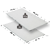 Rayonnage - Lot de 2 tablettes perforées galvanisées L. 1250 x P. 400 mm