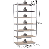 Rayonnage - Kit départ galvanisé 2500x1500x388 mm 7 niv.