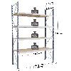Rayonnage - kit départ 2500x1800x600 mm 4 niv. - 683 kg/niveau
