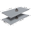 Rayonnage Adaptiv XL - Lot de 2 tablettes perforées galva L. 1000 x P. 400 mm