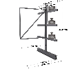 Rayonnage Cantilever léger double face 3 niveaux