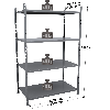 Rayonnage Kit départ tôlé peint 2000x1260x1000mm 4 niv.