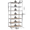 Rayonnage - Kit départ galvanisé 2500x1000x800 mm 7 niv.