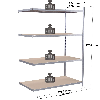 Rayonnage - Kit suivant galvanisé 1760x1250x600 mm 4 niv.