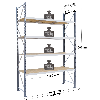 Rayonnage - kit départ 3000x1500x600 mm 4 niv. - 792 kg/niveau