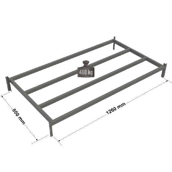 Rayonnage - Tablette tubulaire peinte RAL7024 L. 1260 x P. 800 mm Rayonnage - Tablette tubulaire peinte RAL7024 L. 1260 x P. 800 mm-Lire la description