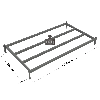 Rayonnage - Tablette tubulaire peinte RAL7024 L. 1260 x P. 800 mm