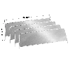 Lot de 4 séparations basses galvanisées H. 150 x P. 400 mm Lot de 4 séparations basses galvanisées H. 150 x P. 400 mm