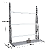 Rayonnage Epsivol vertical - Kit départ simple face peint 2500x1800x760 mm