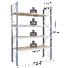 Rayonnage - kit départ 2500x1500x800 mm 4 niv. - 384 kg/niveau