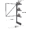 Cantilever léger simple face - Kit suivant H. 2000 x L. 1500 x P. 600 mm 3 niv.