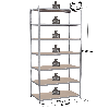 Rayonnage - Kit départ galvanisé 2500x1250x600 mm 7 niv.