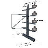 Cantilever lourd double face - Kit suivant H. 2500 x L. 1500 x P. 1200 mm 4 niv.