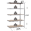 Rayonnage - Kit suivant galvanisé 2000x1250x600 mm 5 niv.
