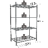 Rayonnage - Kit départ tubulaire peint 2000x1260x1000mm 4 niv.