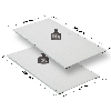 Rayonnage - Lot de 2 tablettes perforées galvanisées L. 1250 x P. 500 mm
