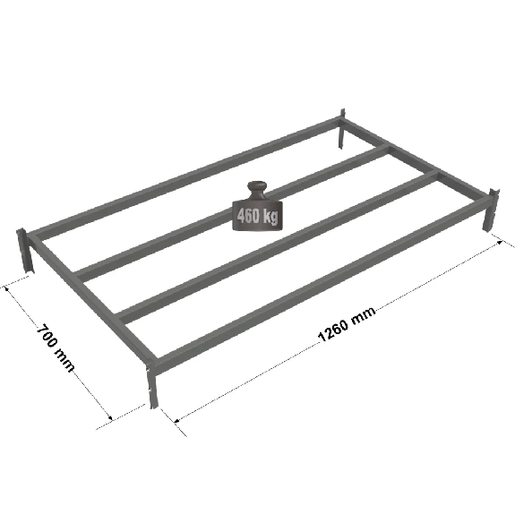 Rayonnage - Tablette tubulaire peinte RAL7024 L. 1260 x P. 700 mm Rayonnage - Tablette tubulaire peinte RAL7024 L. 1260 x P. 700 mm-Lire la description