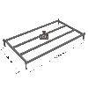 Rayonnage - Tablette tubulaire peinte RAL7024 L. 1260 x P. 700 mm