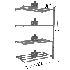 Rayonnage - Kit suivant tubulaire peint 2000x1260x700mm 4 niv.