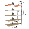 Rack hybride - Kit suivant 3000x2700x1100 mm 4 + 1 niv. Picking/Rack