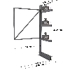 Cantilever léger simple face - Kit suivant H. 2000 x L. 1500 x P. 800 mm 3 niv.