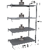 Rayonnage Kit suivant tôlé peint 2000x1010x600mm 4 niv.