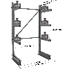 Cantilever léger simple face - Kit départ H. 2000 x L. 1250 x P. 600 mm 3 niv.