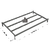 Rayonnage - Tablette tubulaire peinte RAL7024 L. 1010 x P. 700 mm