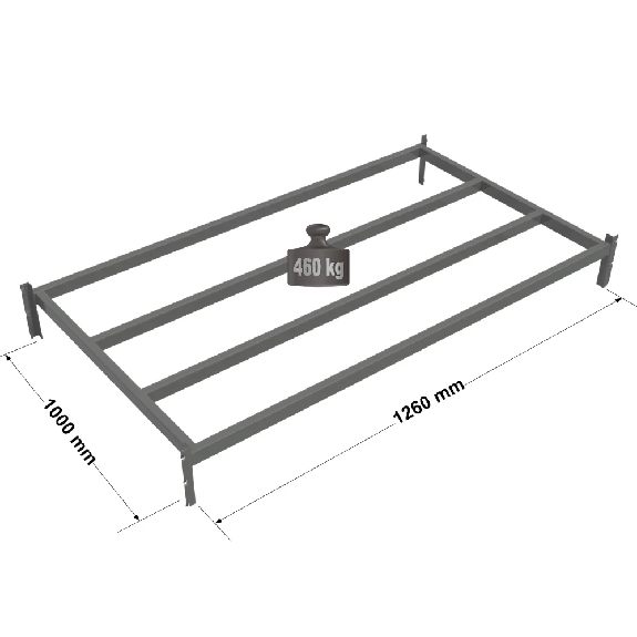 Rayonnage - Tablette tubulaire peinte RAL7024 L. 1260 x P. 1000 mm Rayonnage - Tablette tubulaire peinte RAL7024 L. 1260 x P. 1000 mm-Lire la description