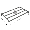 Rayonnage - Tablette tubulaire peinte RAL7024 L. 1260 x P. 1000 mm