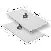 Rayonnage - Lot de 2 tablettes perforées galvanisées L. 1250 x P. 600 mm