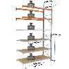 Rack hybride - Kit suivant 4500x2700x1100 mm 4 + 1 niv. Picking/Rack