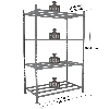 Rayonnage tubulaire peint 2000x1010x1000mm 4 niveaux
