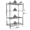 Rayonnage Kit départ tubulaire peint 2000x1260x700mm 4 niveaux