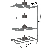 Rayonnage Kit suivant tubulaire peint 2000x1010x600mm 4 niv.