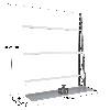 Rayonnage Epsivol vertical - Kit suivant simple face peint 2500x1800x760 mm