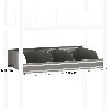 Casier de rangement + 4 séparations galva L. 1000 x P. 500 mm