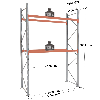Rack - Kit départ 3000x3300x1100 mm 2 niveaux de stockage palette