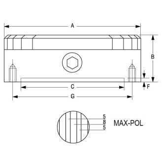 Plato magnético circular MAX-POL de Ø 200x80 mm-Leer más