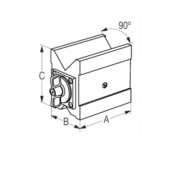 Base magnética en V de 106x68x95 mm desconectable-Leer más