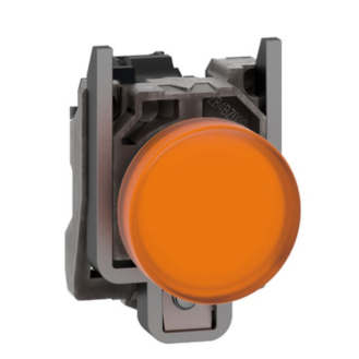 Schneider Electric - Leuchtmelder, Harmony XB4, Metall, 22mm, orange, universelle LED, glatte Kalotte,-Beschreibung lesen